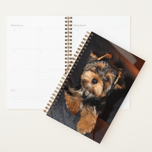 Cute Yorkshire Terrier Puppy Dog Planner (Display)