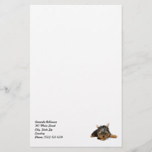 Cute Yorkshire Terrier Puppy Stationery