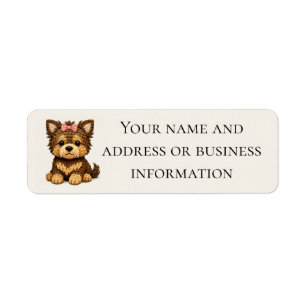 Cute Yorkshire Terrier with a bow