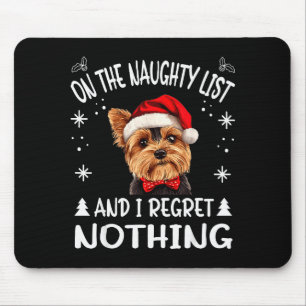 Cute Yorkshire Terrier Yorkie Dog Dog Christmas On Mouse Mat