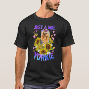 Cute Yorkshire Terrier Yorkie Dog Loving Girl Pupp T-Shirt