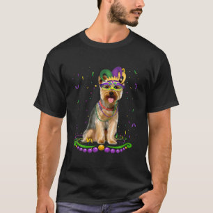 Cute Yorkshire Wearing Carnival Mask Mardi Gras Do T-Shirt