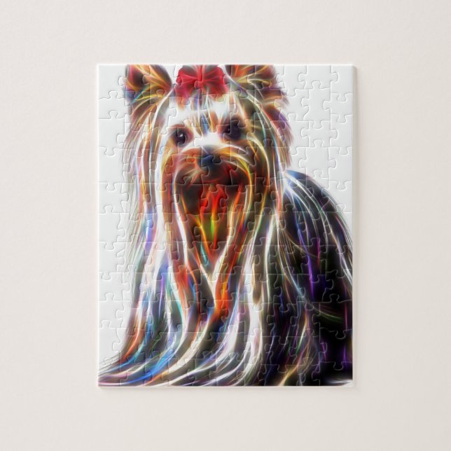 Cute Yorkshire Yorkie Terrier Jigsaw Puzzle (Vertical)