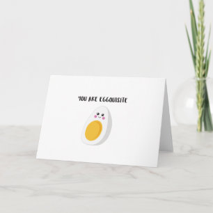 Cute 'You are eggquisite' greeting card