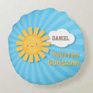 Cute You are my Sunshine Kids Room Throw Pillow