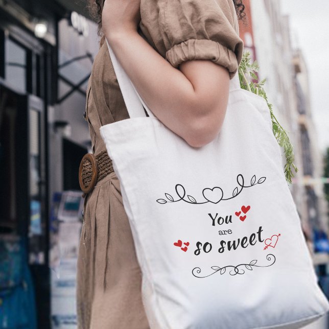 Cute "you are sweet" Script Tote Bag (Creator Uploaded)