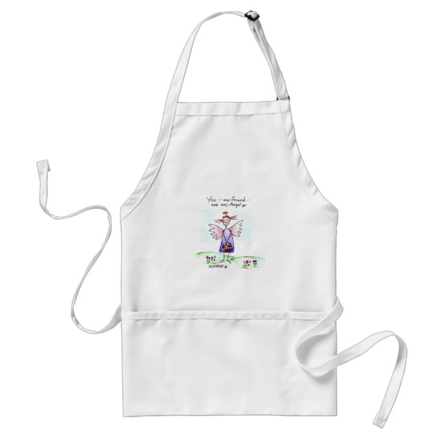 Cute "You My Friend" are an Angel Standard Apron (Front)