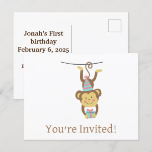 Cute you’re invited happy birthday postcards