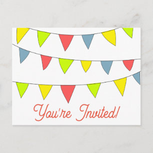 Cute you’re invited happy birthday postcards