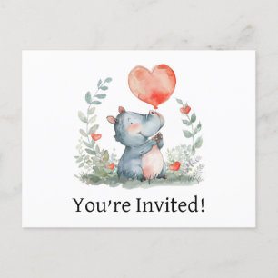 Cute you’re invited happy birthday postcards