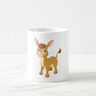 Cute Young Donkey with Big Blue Eyes Coffee Mug