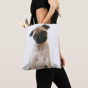 Cute Young Pug Dog Tote Bag