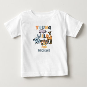 Cute Young Wild Safari Animals Baby T-Shirt