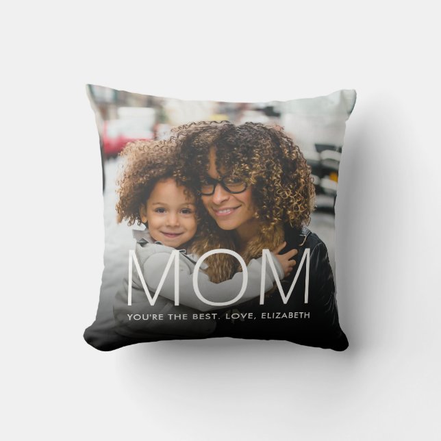 Cute You're the Best MOM Mother's Day 2 Photo Cushion (Front)