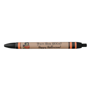 Cute You've Been BOOed Halloween Black Cat Ink Pen