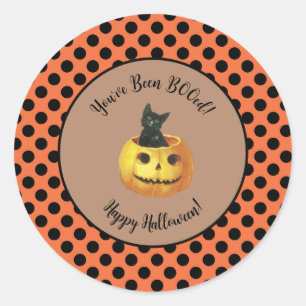 Cute You've Been BOOed Halloween Classic Round Sticker