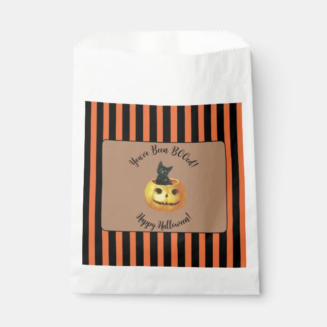 Cute You've Been BOOed Halloween Favour Bags (Front)