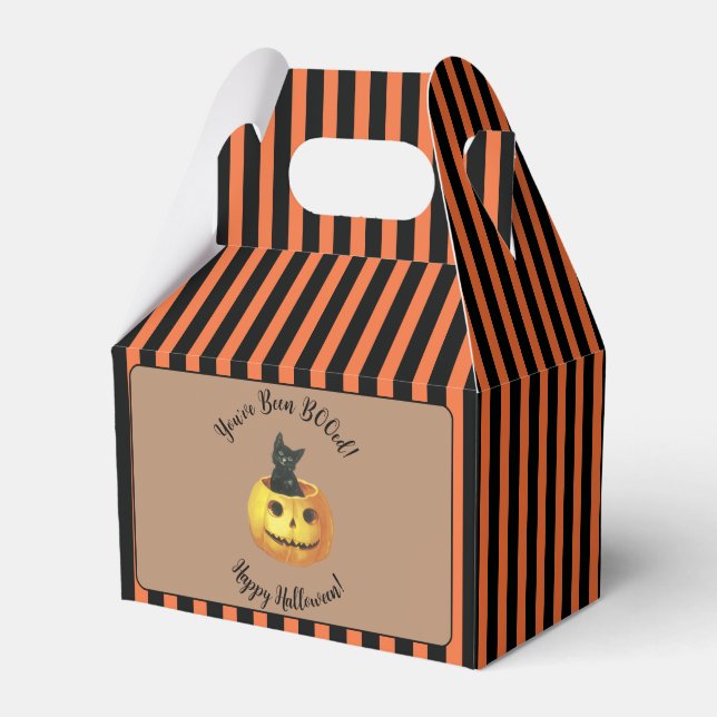 Cute You've Been BOOed Halloween Favour Box (Front Side)