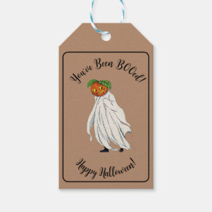 Cute You've Been BOOed Halloween Pumpkin Ghost Gift Tags