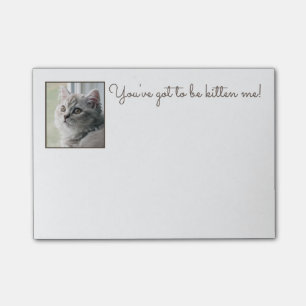 Cute "You've got to be kitten me!" Post-it Notes