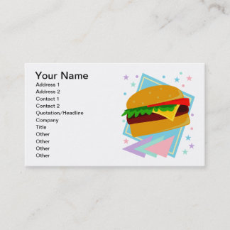 Cute Yummy Burger Business Card
