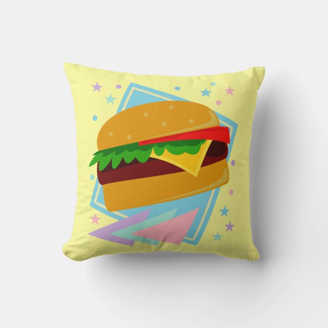 Cute Yummy Burger Cushion (Front)
