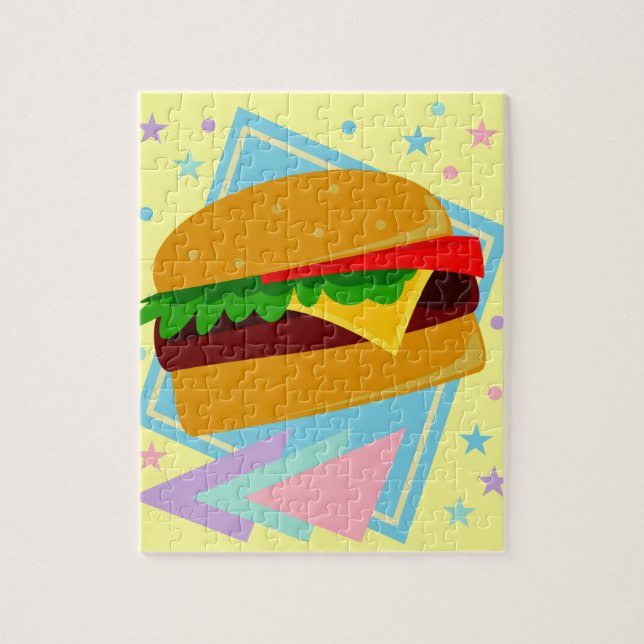 Cute Yummy Burger Jigsaw Puzzle (Vertical)