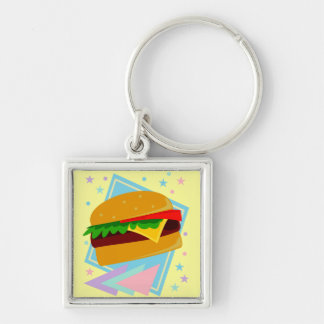 Cute Yummy Burger Key Ring