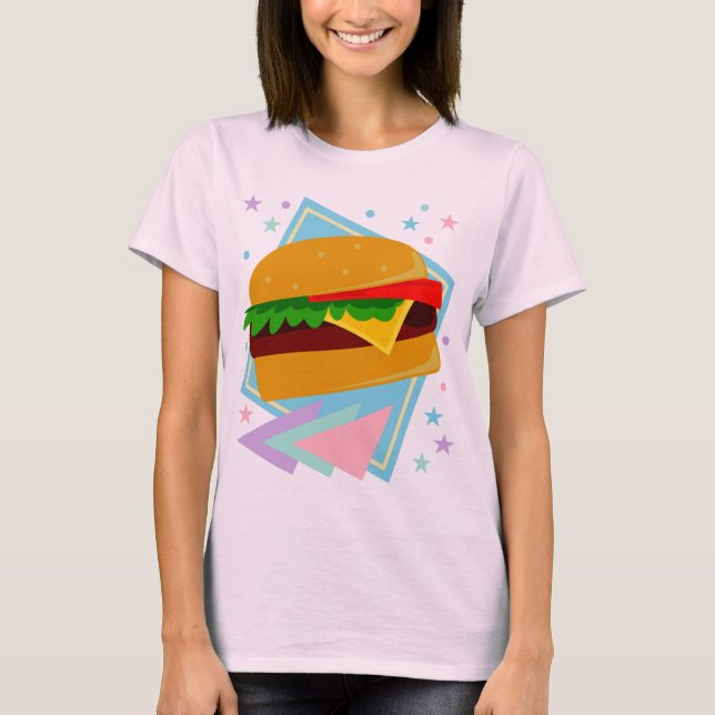 Cute Yummy Burger T-Shirt (Front)