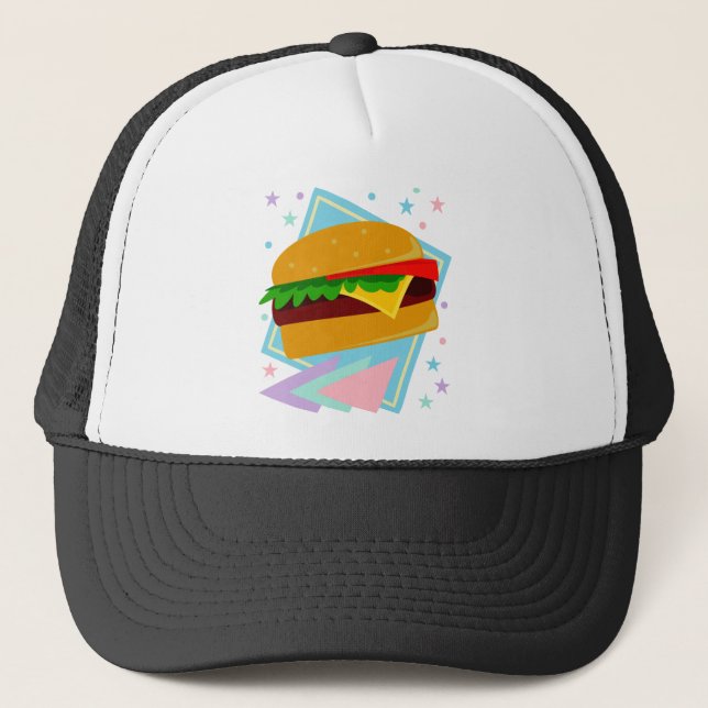 Cute Yummy Burger Trucker Hat (Front)
