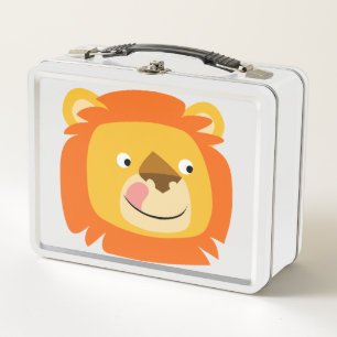 Cute Yummy Cartoon Lion Metal Lunch Box