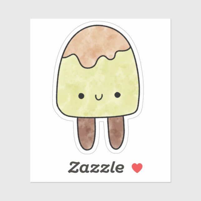 Cute yummy double stick ice cream (Sheet)