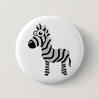 Cute zebra 6 cm round badge