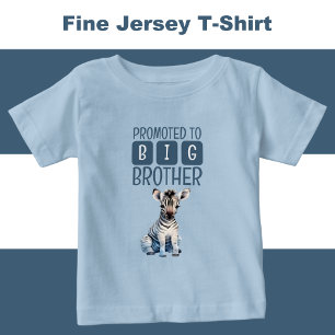 Cute zebra big brother blue baby T-Shirt