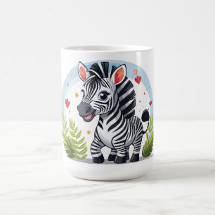 Cute zebra cartoon coffee mug