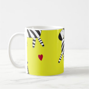 Cute Zebra cartoon seamless pattern background ill Coffee Mug