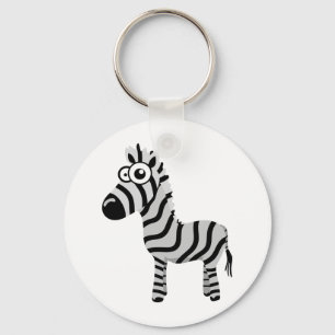 Cute zebra key ring
