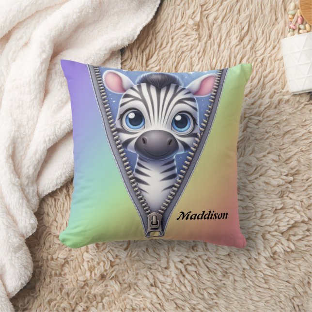 Cute Zebra Kids  Cushion (Blanket)