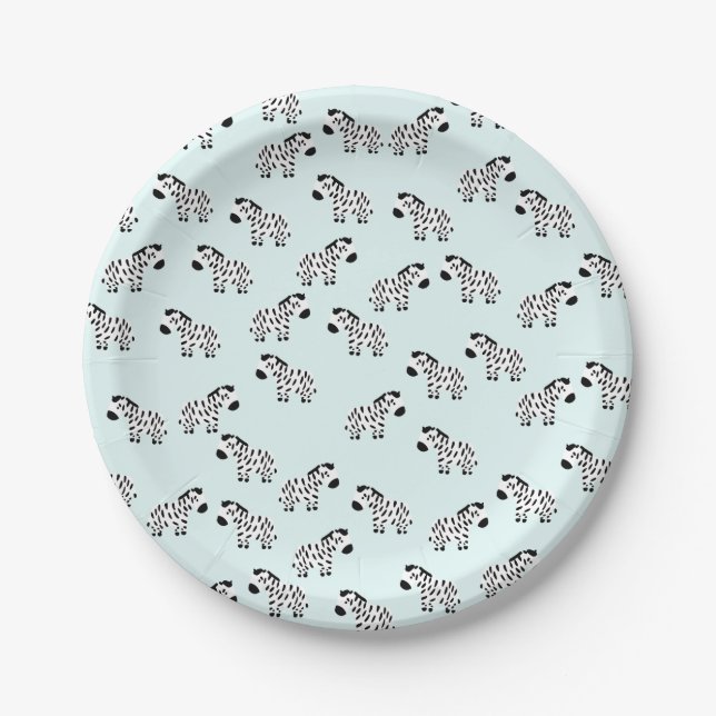 Cute Zebra Paper Plates (Front)