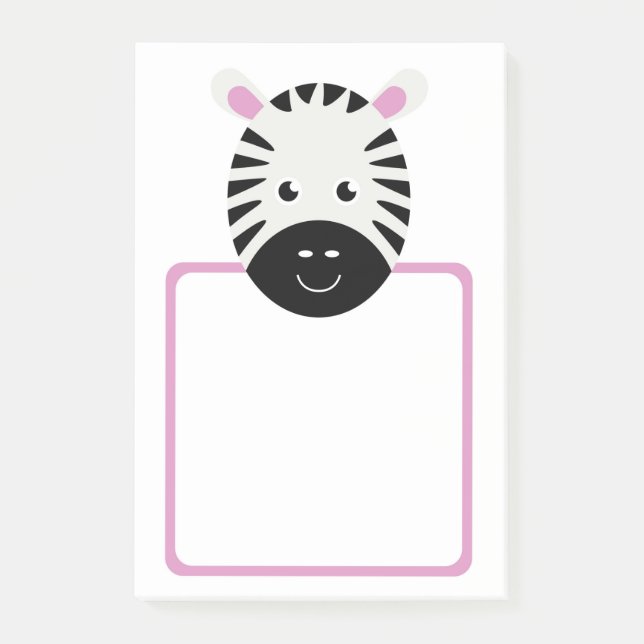 Cute Zebra Post-it Notes (Front)