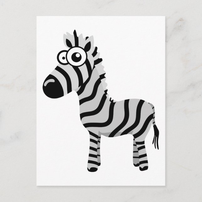 Cute zebra postcard (Front)