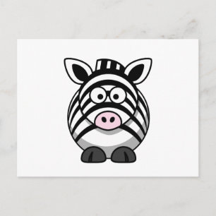 Cute Zebra Postcard