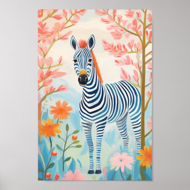 Cute Zebra Poster (Front)