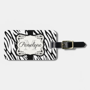 Cute Zebra Print Luggage Tag