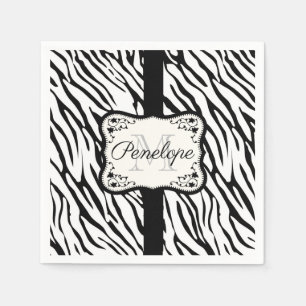 Cute Zebra Print Napkin