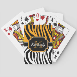 Cute Zebra Print Playing Cards