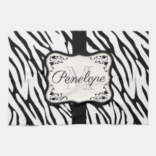 Cute Zebra Print Tea Towel