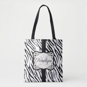 Cute Zebra Print Tote Bag