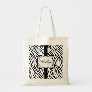 Cute Zebra Print Tote Bag
