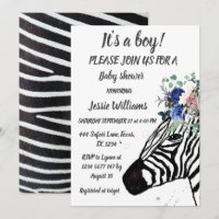 Cute Zebra Safari Jungle pattern animal Baby boy I
